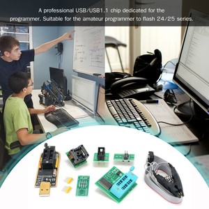 USB-программист с зажимом SOP8 EEPROM BIOS Flasher SPI Flash программист комплект с адаптером 1,8 В и 150mil SOP8 сокет f