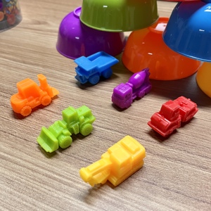 KS Kids Color Classification Rainbow <strong>Toy</strong> Set Montessori Engineering Vehicle Cognition Counting Matching <strong>Toy</strong> - Product Image 3