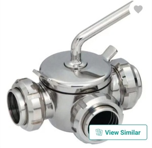 AOMITE Sanitary Stainless Steel Manual Plug Valve SMS TC DIN Union Tri Clamp <strong>square</strong> Ball Valve Non Retention 3 <strong>Way</strong> Plug Valve - Product Image 2