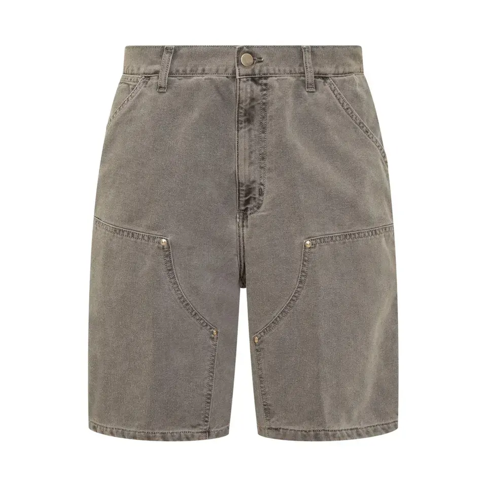 Short en jean déchiré en coton spandex délavé vintage d'été personnalisé pour hommes