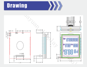 Benutzer definierte Segmentcode-LCD-Bildschirmsegment-LCD-Anzeigen zum Anzeigen des Segmentcode-LCD-Displays Hohe Helligkeit - Product Image 6
