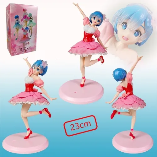 23CM Anime Figure Re:Life In A Different World From Zero Rem Standing Model Toy PVC Collection Desktop