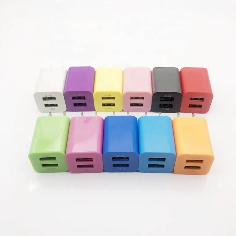 5V 1A Usb Wall Charger Dual Port Usb Power Adapter Mini Travel Charger