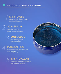 Toptan özel erkekler kadın Premium pomad aşırı tutun güçlü Logo ile hiçbir ter kenar kontrolü tutun - Product Image 4