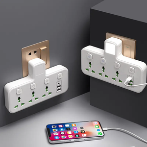 แถบไฟขยายติดผนังช่อง3AC อเนกประสงค์ USB-A USB-C 5V2.1A ชาร์จพอร์ตเสียบ10A เบ้าแปลงปลั๊กไฟ - Product Image 1