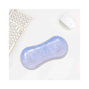Alfombrilla de ratón para juegos de muñeca con diseño de cristal transparente en forma de copo de nieve Kawaii personalizada, alfombrilla de ratón de silicona para teclado de ordenador para oficina - Product Image 1
