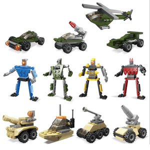QS a basso prezzo bambini Robot 12 In 1 interessante materiale plastico Multi stile educativo blocchi di costruzione giocattolo per bambini regalo divertente - Product Image 1