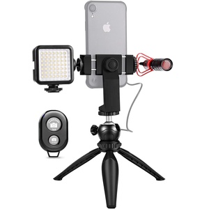 Smartphone Video Rig Vlog <strong>Kit</strong> 1 With Grip Rig, Shotgun Microphone, LED Light and Wireless Remote Vlog YouTube <strong>Filmmaker</strong> - Product Image 1