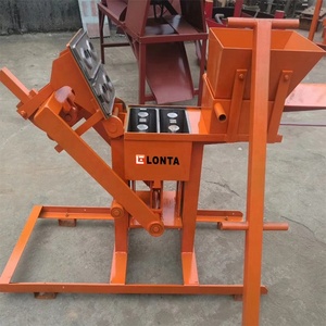 LONTA QMR 2-40, máquina de moldeo de bloques de pavimentadora de enclavamiento manual pequeña, máquina de fabricación de bloques de arcilla para suelo de barro - Product Image 3