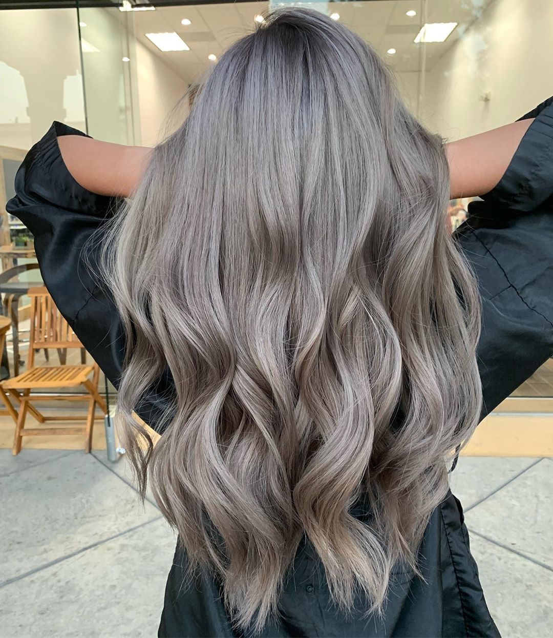 Balayage brun blond cendré