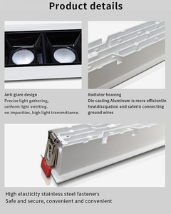 Linear FCC 3CCT LED lineer Downlight 10W 20W 30W IP55 Modern alüminyum tavan ışık yüksek renk işleme yoğunluğu - Product Image 4