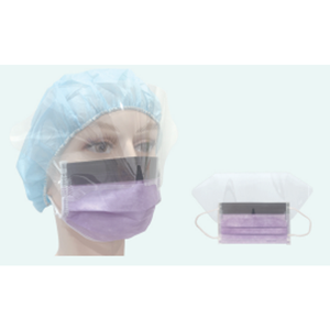富泽龙耳环一次性医用面罩外科手术面罩带眼罩 - Product Image 3