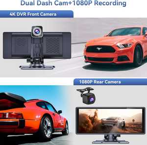 Pemutar Multimedia mobil, perekam Multimedia mobil mundur 10.26 inci tampilan CarPlay nirkabel layar IPS Android Auto layar sentuh WIFI - Product Image 4