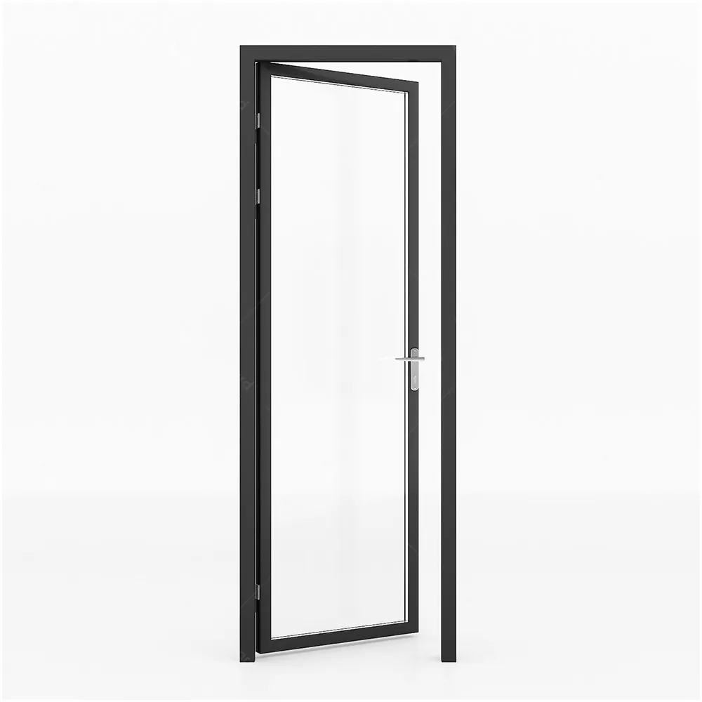 Double glass room door aluminium interior doors custom frosted glass casement doors
