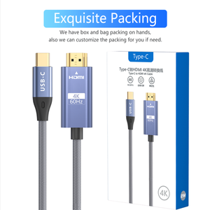 Directo de fábrica Venta caliente Usb-C a HDMI Cable 4k60HZ Tipo-C a HDMI Adaptador macho a macho Soporte computadora/escritorio/computadora portátil - Product Image 6