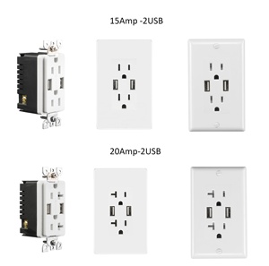 Barep UL上市双工125V美国a型 + C型5V 4.8A USB C壁挂式充电器电源插头插座开关插座 - Product Image 3