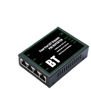 ギガビット60W4ポートPOEエクステンダー10/100/1000Mbps IEEE802 VLANスイッチIPカメラ用250メートルのPoEネットワークスイッチデバイスを拡張 - Product Image 1