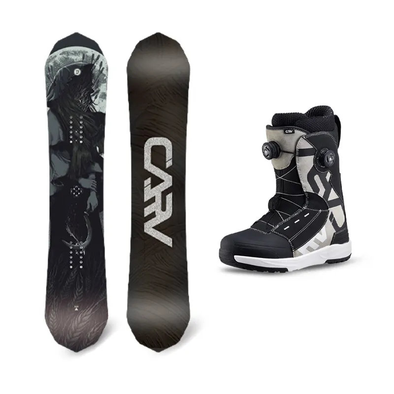 Carv sepatu bot ski pria dan wanita, peralatan ski profesional dial ganda, sepatu bot papan salju tahan air