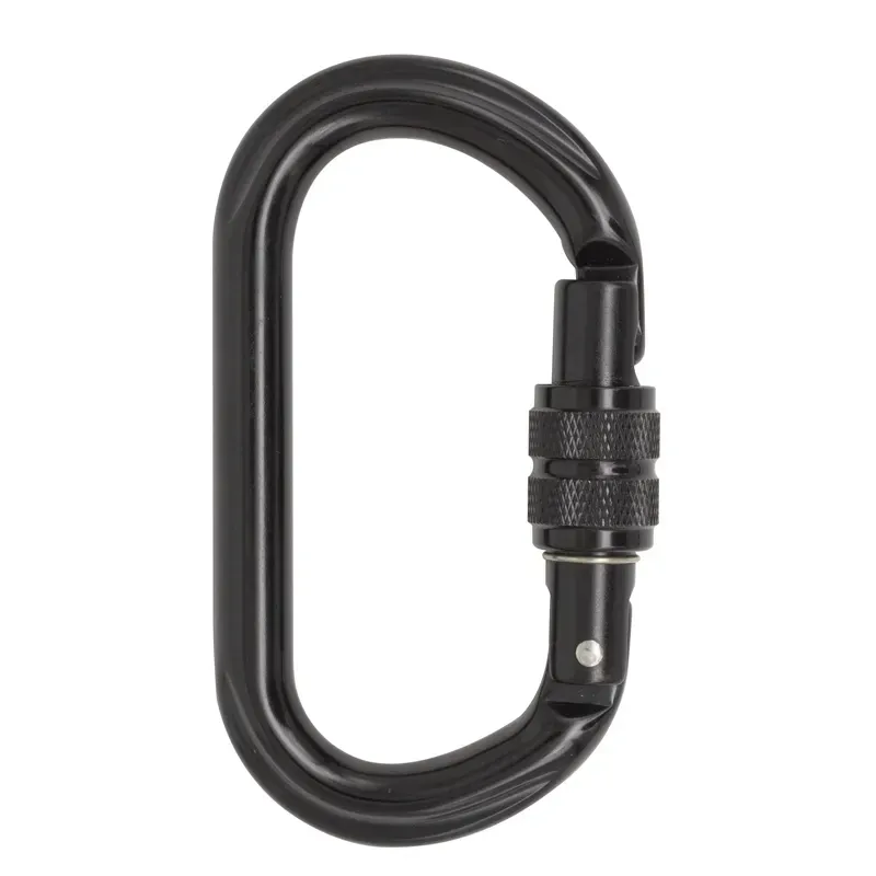 Jensan tùy chỉnh 25KN hình bầu dục giả mạo karabiner Carabiner móc Anodized cho leo núi Chiều cao làm việc