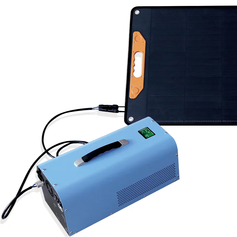 Vmaxpower Hoge Capaciteit Draagbare Zonne-Energie Mobiele Power Generator Outdoor Opslag Batterij Bank Met Led Licht