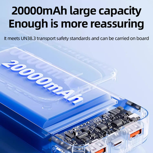 High-Capacity 20000mAh Portable Outdoor Power Bank 10000mAh Fast-Charging PVC Type-<strong>C</strong> <strong>Input</strong> 20W Stations LED Display 25W <strong>Output</strong> - Product Image 5
