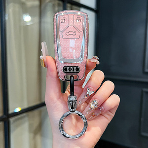 ปลอกหุ้มกุญแจรถ TPU แบบนิ่มมาใหม่พร้อมอุปกรณ์เสริมพวงกุญแจสำหรับรถ Audi A3 A6 A7 A8 Q7 Q8 SQ7 SQ8 S3ที่หุ้มกุญแจรถขอบสีทอง RS6 RS7 - Product Image 3