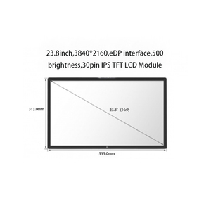 23.8'' 3840*2160 EDP <strong>Interface</strong> 500 Nits 4K <strong>LCD</strong> Screen TFT <strong>LCD</strong> Display for Industrial <strong>Control</strong> 24 Inch <strong>LCD</strong> <strong>Modules</strong>