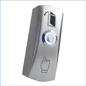 Zinc Alloy Led <strong>Exit</strong> <strong>Button</strong> Switch NO/NC/COM Door System <strong>Push</strong> <strong>Exit</strong> Release <strong>Button</strong> Switch for Access Control Backlight <strong>Button</strong> - Product Image 3