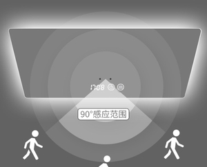 定制防雾壁挂式矩形浴室智能传感器除雾器全长发光二极管镜，带除雾器和触摸开关 - Product Image 4