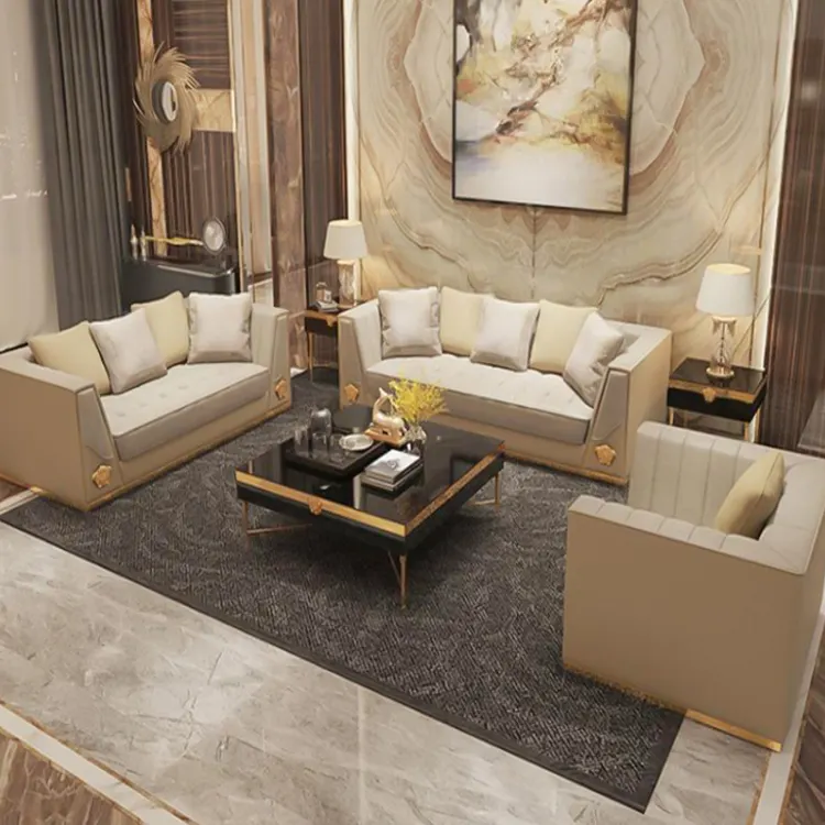 Neueste italienische moderne Design Sofas Wohnzimmer Möbel Stoff Wohnzimmer Sofa Set