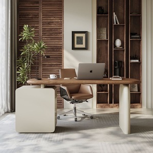 Moderno nordico in legno massello scrivania semplice e intelligente Computer da scrivania con presa durevole cassetto di stoccaggio - Product Image 2