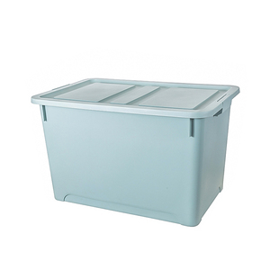 耐久性のある蓋付きの多機能大型プラスチックスタッカブルコンテナ収納ボックスビン - Product Image 1
