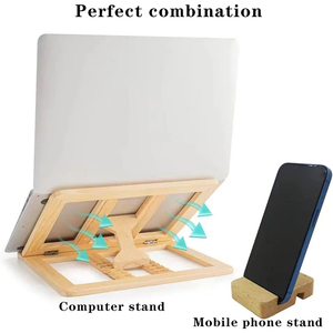 Bằng Gỗ Mac Cuốn Sách Đứng Cho Bàn Xách Tay Phổ Máy Tính Xách Tay Bằng Gỗ Máy Tính Xách Tay Đứng Có Thể Gập Lại Gỗ Máy Tính Xách Tay Riser Có Thể Điều Chỉnh Máy Tính - Product Image 5