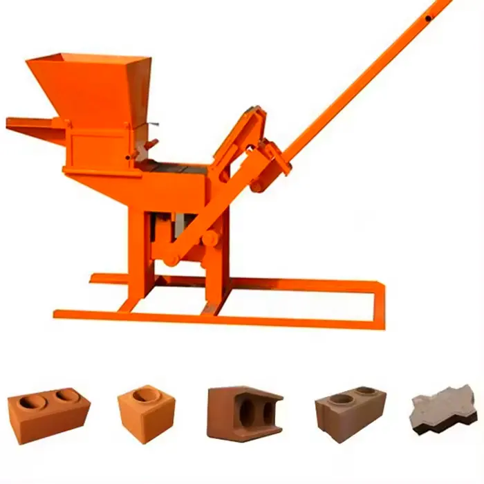 Fabrication vente qmr2-40 presse manuelle sol ciment emboîtement brique faisant la machine