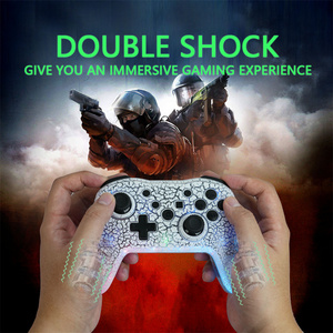 Controlador inalámbrico de luz RGB de mano para Switch Crack Design Gamepad con Joysticks y controladores de juegos
