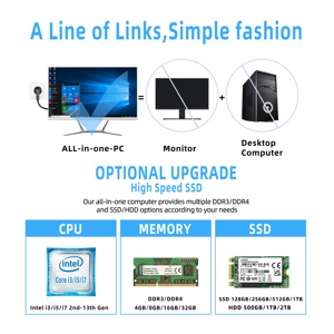 Konferenz computer All-In-One-Maschine IPS-Bildschirm alles in einem PC CPU i3 i5 i7 i9 ddr3 ddr4 RAM-Prozessor All-in-One-Computer - Product Image 4