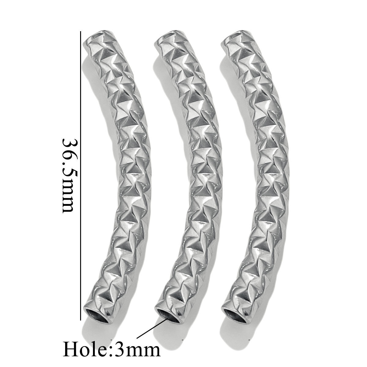 Trou I de 3 mm * 36,5 mm - couleur acier
