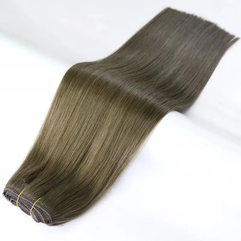 Groothandel Dubbel Getekend Menselijk Haar Weave Chinese Maagdelijke Natuurlijke Haarbundels Gekleurde Dubbele Machine Inslag Extensions
