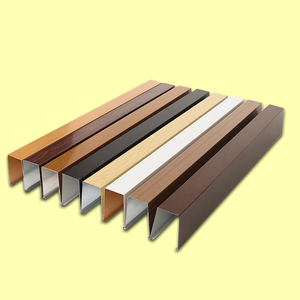 简单的流行天花板设计大厅铝天花板办公室U形天花板 - Product Image 2