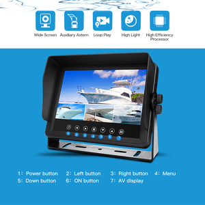 Monitor impermeable IP69K para autobús de camión, pantalla dividida de 4 canales, Monitor de sistema de cámara AHD - Product Image 3