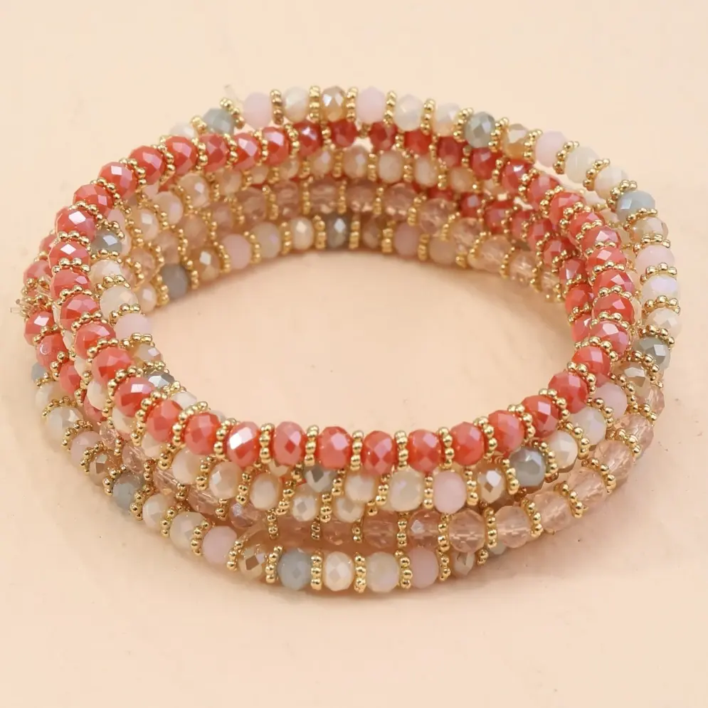 New Style Lower Price Glass Beads Bracelets Colourful Simple Bracelet Elastic Designer Custom Bracelets