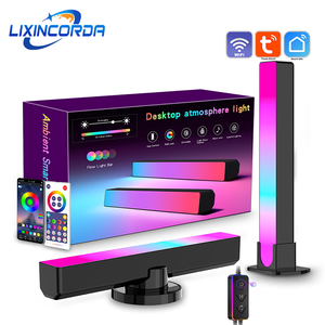 2 adet akış ışık çubuğu BT APP kontrolü akıllı LED ışıklı çubuklar akıllı ortam ışığı eğlence için PC TV odası dekorasyon - Product Image 6
