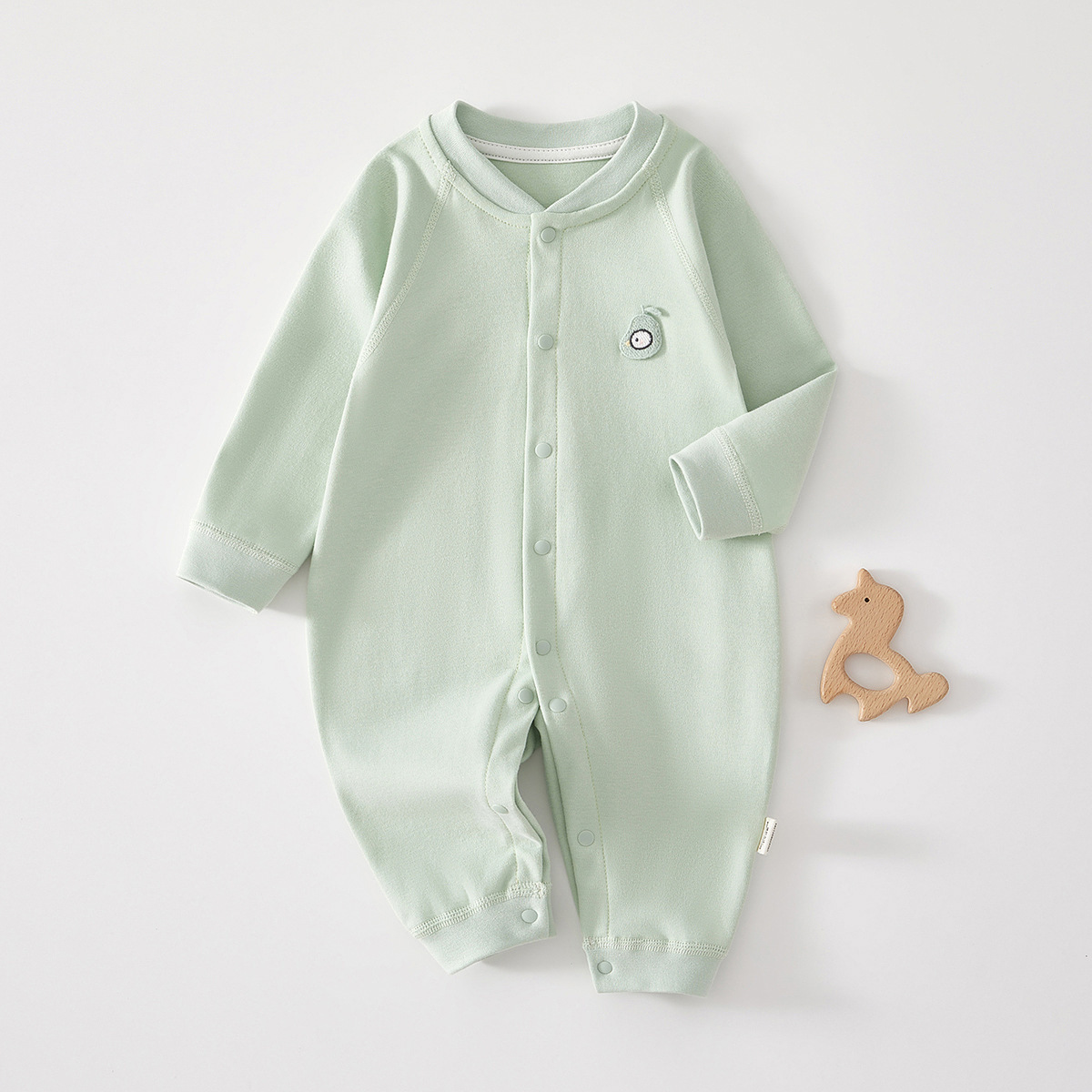 spring autumn jumpsuit net green pear