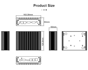 Reproductor de señalización digital de cuatro núcleos I3 I5 I7 Ordenador de grado industrial resistente Mini PC sin ventilador integrado - Product Image 4