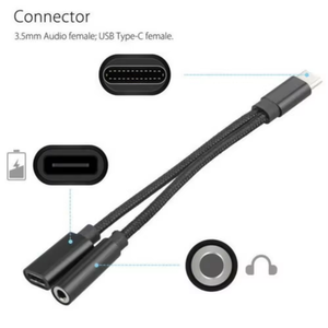2 in 1 USB C 3.5 Aux ses Jack USB tip C için 3.5mm kulaklık kablosu kulaklık dönüştürücü hızlı şarj adaptörü Dongle kablosu - Product Image 4