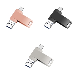 แฟลชไดรฟ์ U-Disk แบบหมุนได้ทำจากโลหะขนาด64GB 3.0 USB C Type C ของขวัญแบบ pormo - Product Image 2