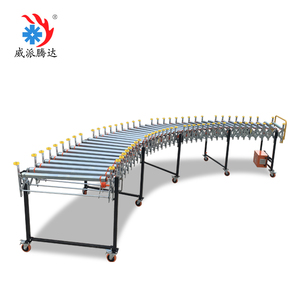 Flexible O Ring Belt Roller <strong>Conveyor</strong> <strong>Loading</strong> <strong>Unloading</strong> Box Carton Flexible Roller <strong>Conveyor</strong> with Speed Height Adjustment - Product Image 4