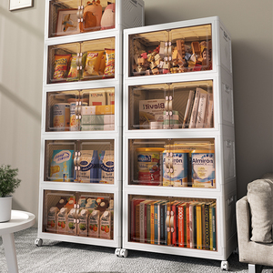 Organizador de almacenamiento apilable, contenedores de almacenamiento con tapas, caja de almacenamiento plegable con asa para dormitorio, sala de estar, cocina - Product Image 6