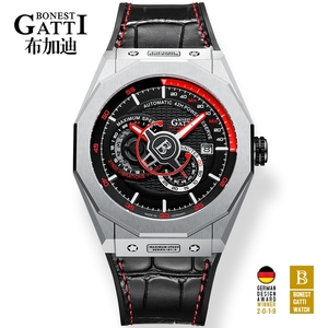 BONEST GATTI Japan CITIZENムーブメント本革メンズメカニカルウォッチ