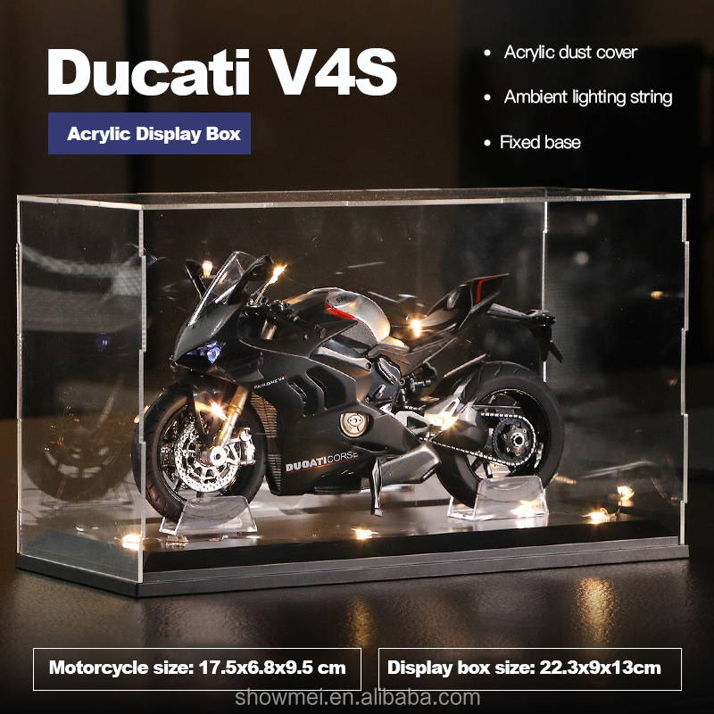 Ducati V4S - Nero + Acrilico + Illuminazione + Base